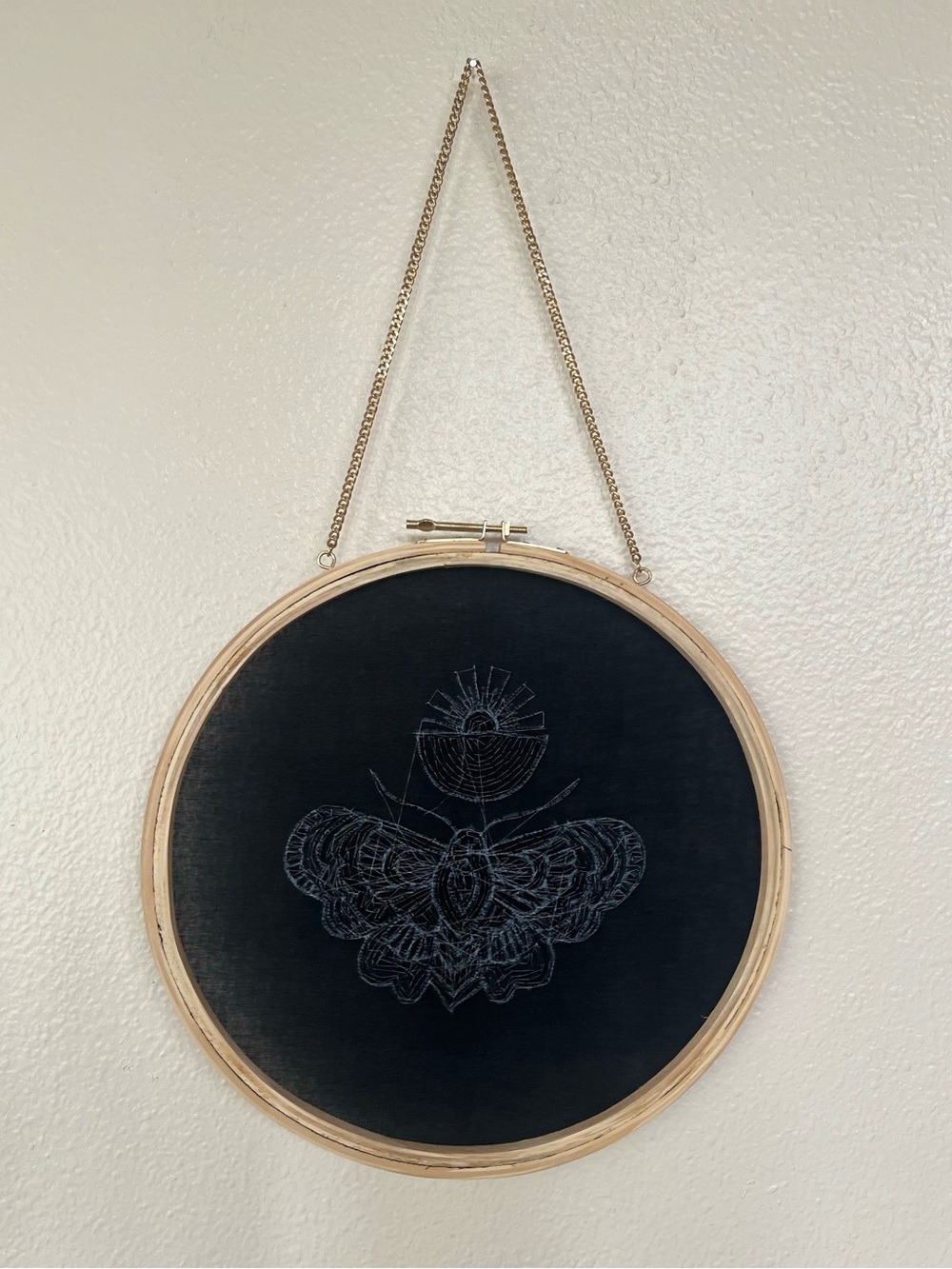 Sun Moon Moth Beaded Wall Decor - Picture 3 of 3